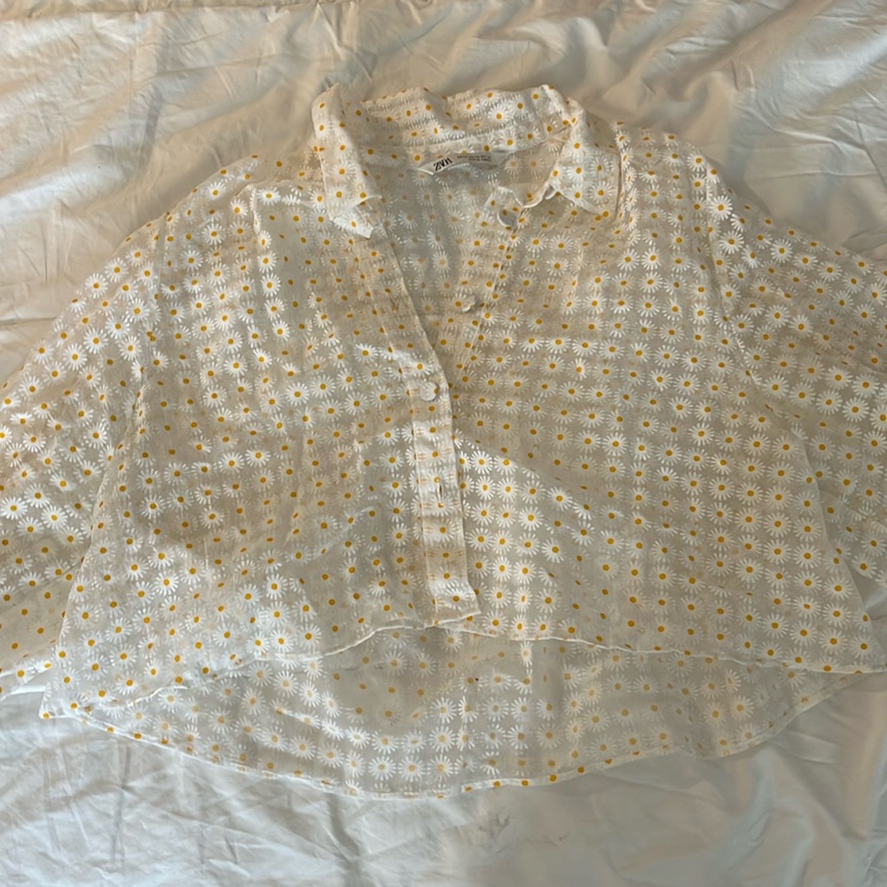 Zara floral blouse shirt
